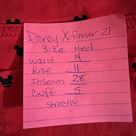 DISNEY x FOREVER 21 | Red & Black Mickey Skinny Jeans size Medium - Picture 7 of 7